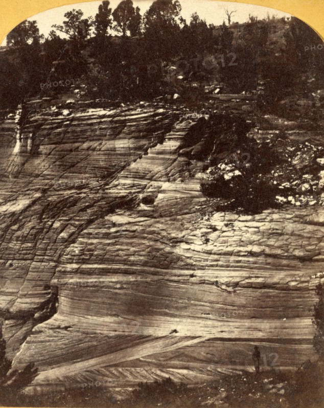Cross bedded sand stone, Kanab, Utah, US, USA, America, Vintage photography