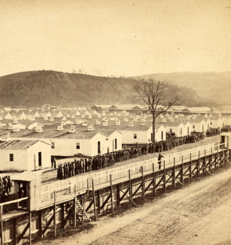 Home views. No. 15, Rebel prison, 1865, US, USA, America, Vintage photography