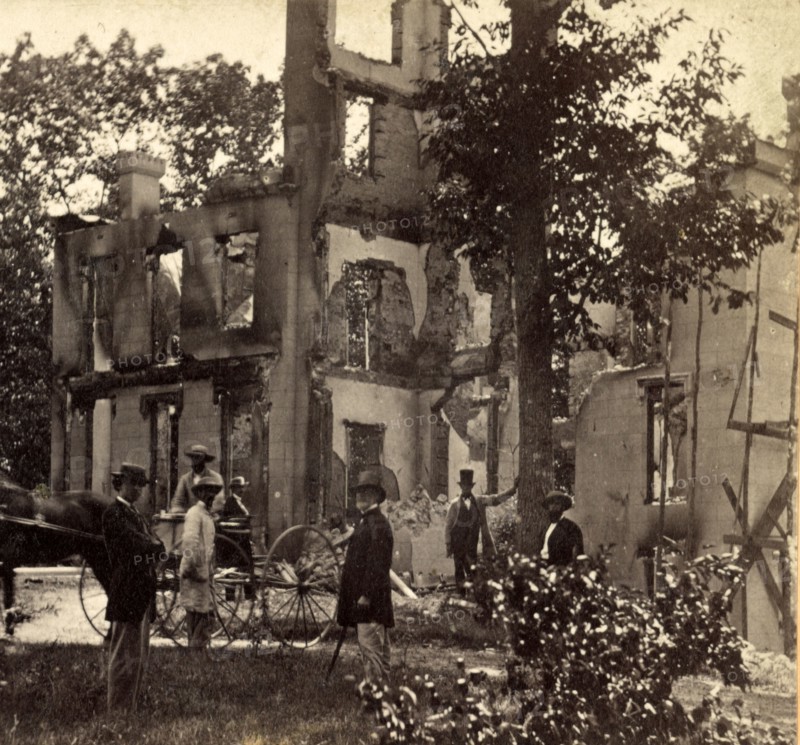 War views. No. 1997, Ruins of P.M. Gen'l M. Blair's residence, MD, US, USA, America, Vintage photography