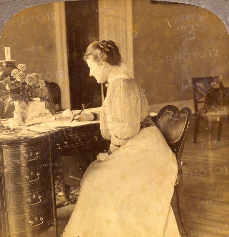 Mrs. Theodore Roosevelt, at home in the White House, Washington, US, USA, America, Vintage photography