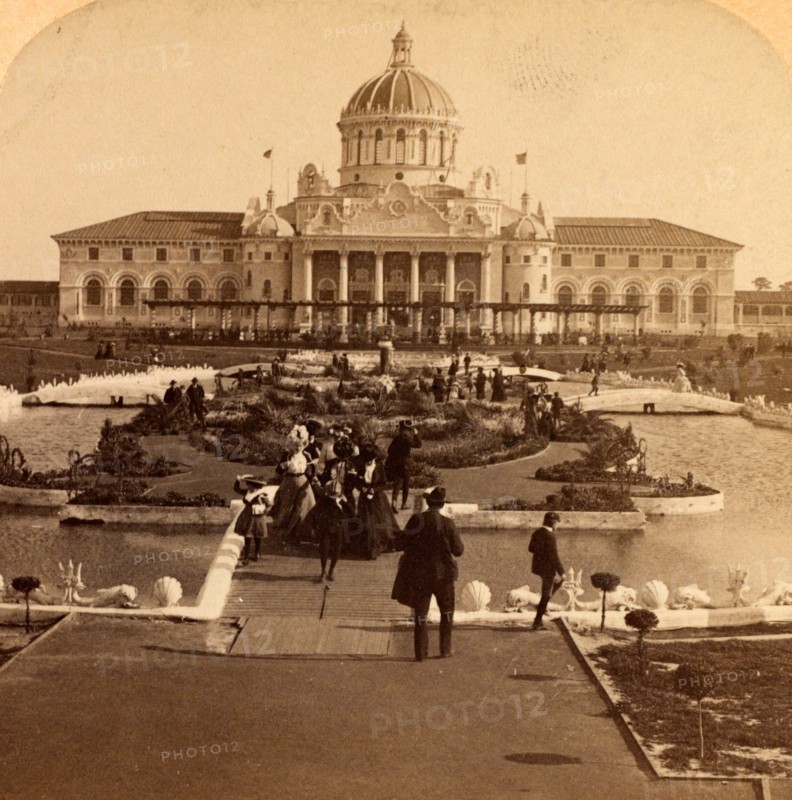 A monument to enterprise, the Inter-State and West Indian Exposition grounds, Charleston, S.C., US, USA, America, Vintage photography