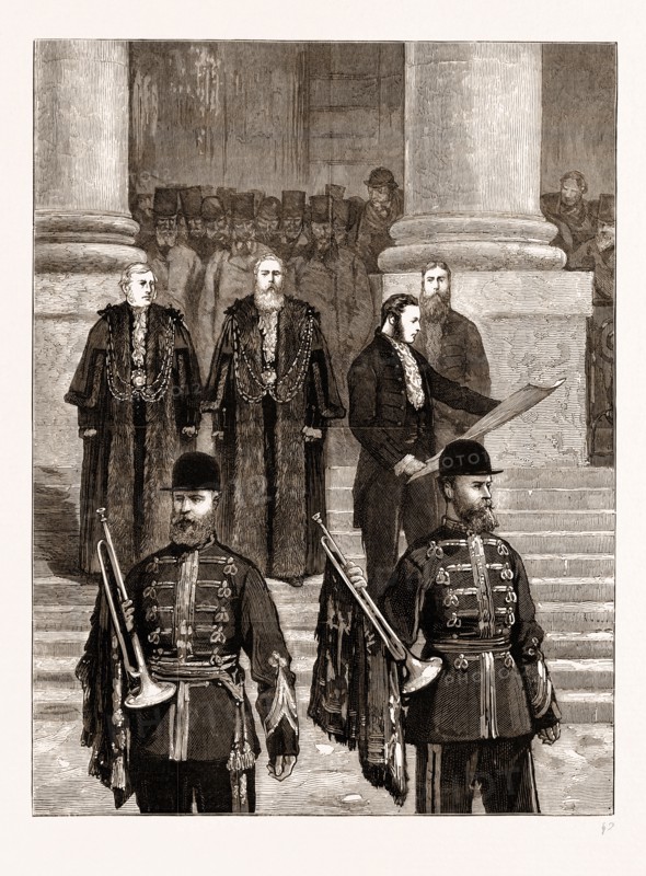EMPRESS OF INDIA: PROCLAMATION OF THE QUEEN'S NEW TITLE AT THE ROYAL EXCHANGE, 1876