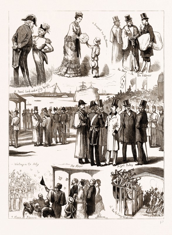 RECEPTION OF THE PRINCE OF WALES AT PORTSMOUTH, UK, 1876: NOTES ON THE JETTY