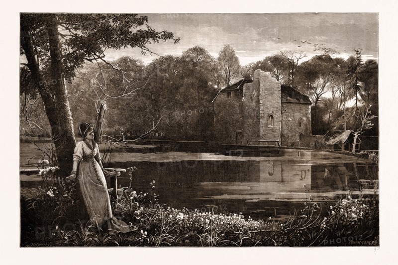 "HE NEVER CAME", FROM THE PAINTING BY EDWARD FAHEY IN THE EXHIBITION OF THE ROYAL ACADEMY, UK, 1876