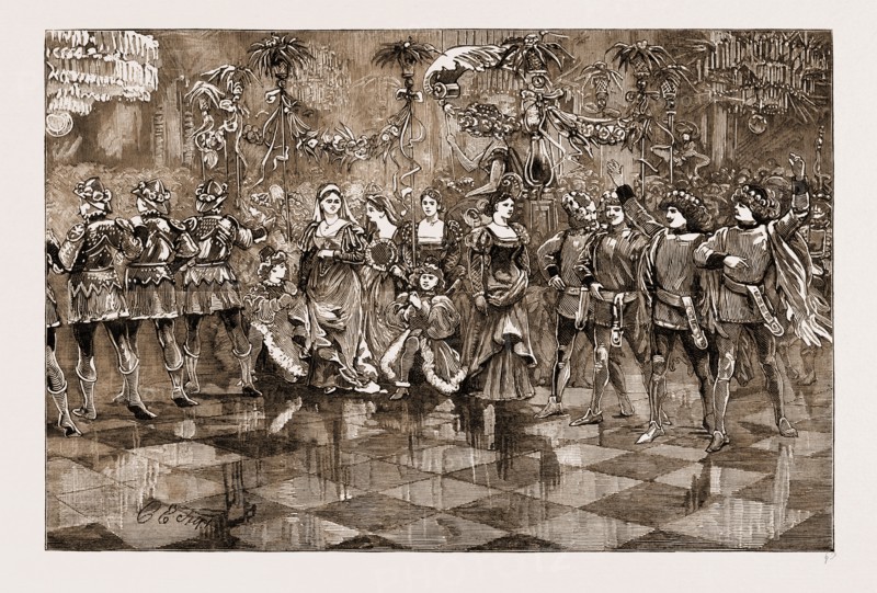THE SILVER WEDDING OF THE IMPERIAL PRINCE AND PRINCESS OF GERMANY, 1883: THE MINNE DANCE