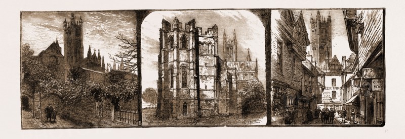 CANTERBURY, UK, 1883: THE DARK ENTRY, BECKET'S CROWN, BUTCHERY LANE