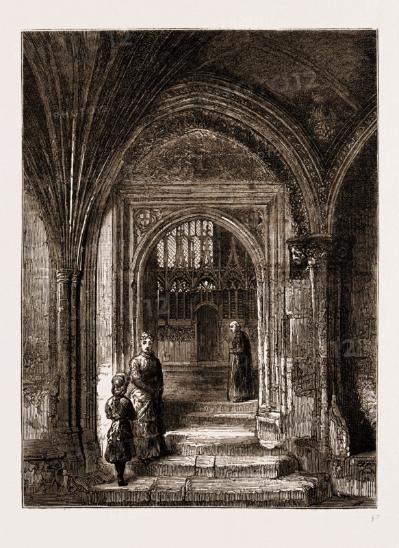 AN ARCHWAY AND SCREEN IN THE CATHEDRAL, CANTERBURY, UK, 1883