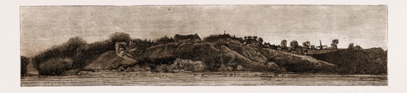 WINCHELSEA FROM THE MARSHES, UK, 1883