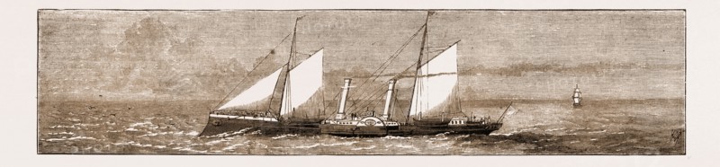 H.M. DESPATCH-BOAT "LIVELY," WRECKED WHILE CONVEYING THE CROFTERS COMMISSION FROM NESS TO STORNOWAY, 1883