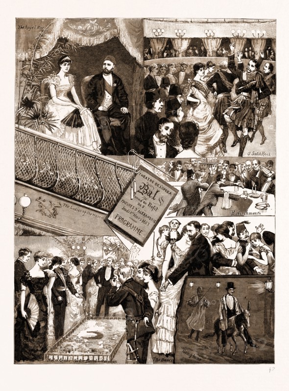 A CHARITY BALL IN THE OPERA HOUSE, CAIRO, IN AID OF THE POOR OF ALEXANDRIA, EGYPT, 1883