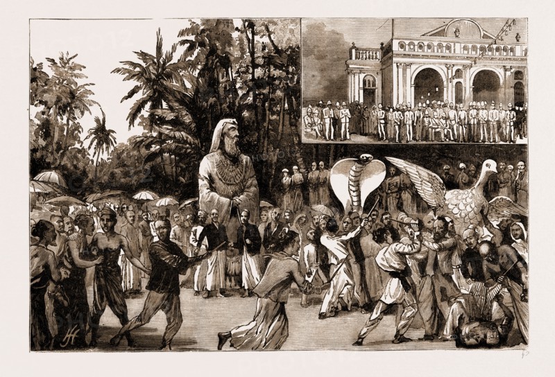 RELIGIOUS RIOTS AT COLOMBO, CEYLON, SRI LANKA: THE BUDDHIST PROCESSION, 1883