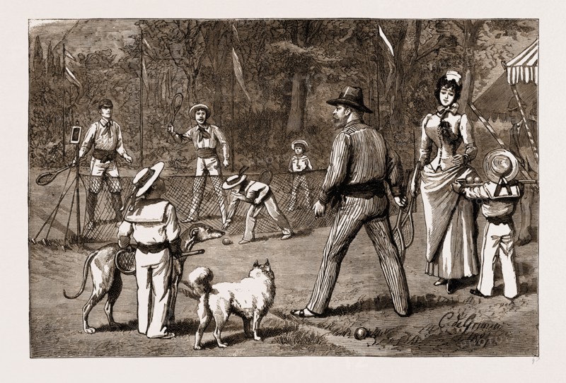 THE PRINCE OF WALES AT BADEN-BADEN, THE JUBILEE OF THE INTERNATIONAL CLUB: A MATCH AT THE NEW LAWN TENNIS CLUB, 1883