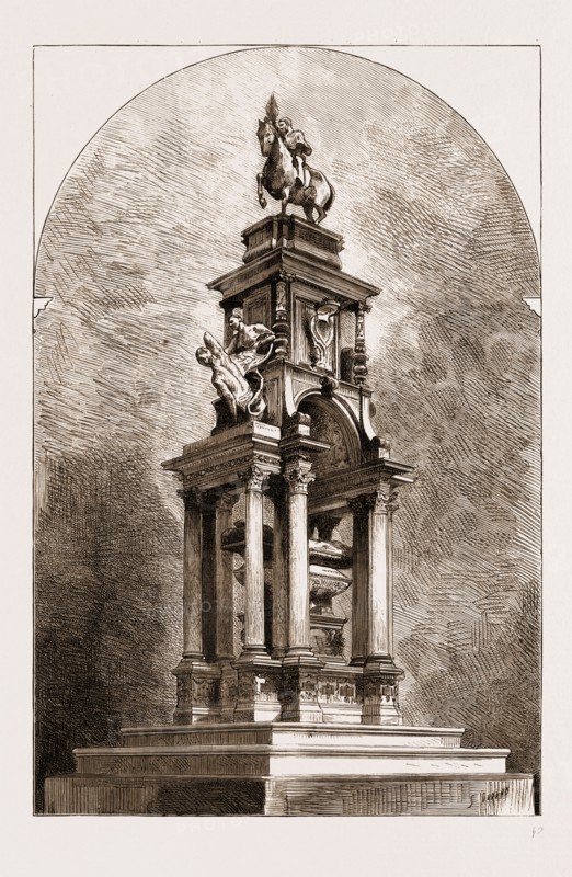 THE WELLINGTON MEMORIAL IN ST. PAUL'S CATHEDRAL AS ORIGINALLY DESIGNED BY MR. ALFRED G. STEVENS, LONDON, UK, 1883