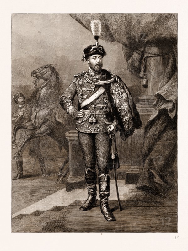 THE GERMAN AUTUMN MANOEUVRES, H.R.H. THE PRINCE OF WALES AS HONORARY COLONEL OF THE BLÃúCHER (FIFTH PRUSSIAN) HUSSARS, 1883