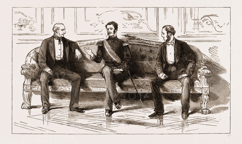 IN THE SMOKING-ROOM AT THE ELYSEE PALACE, PARIS, FRANCE, 1883