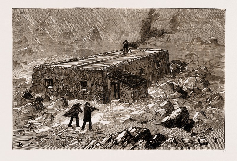 THE NEW METEOROLOGICAL OBSERVATORY ON THE SUMMIT OF BEN NEVIS, SCOTLAND, UK, 1883