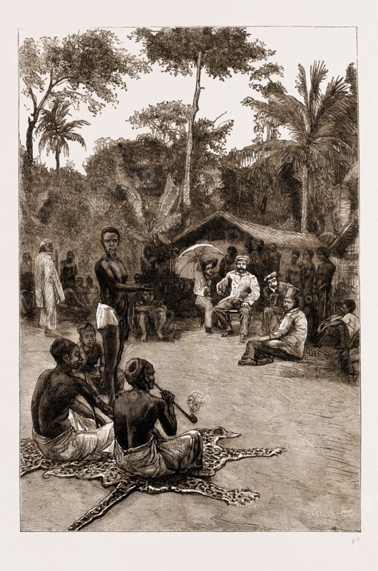 THE PALAVER AT KINSHASHA: MEETING WITH STANLEY AFTER RETURN VOYAGE, 1883