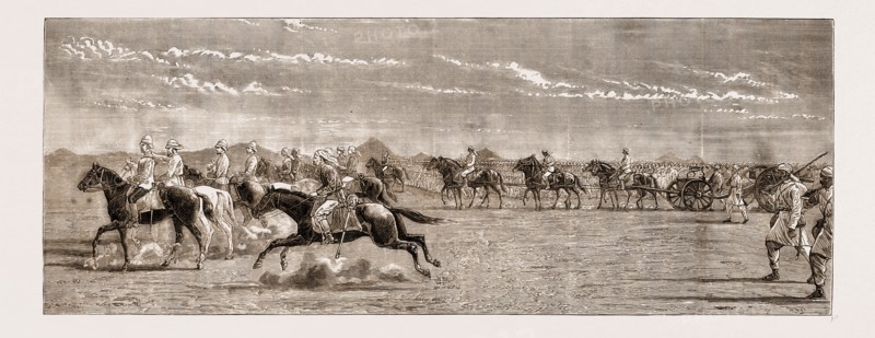 THE REBELLION IN THE SUDAN: THE EXPEDITION INTO KURDUFAN, SUDAN, 1883: THE START OF THE ARMY FROM OMDURMAN, THE CAMP OPPOSITE KHARTOUM