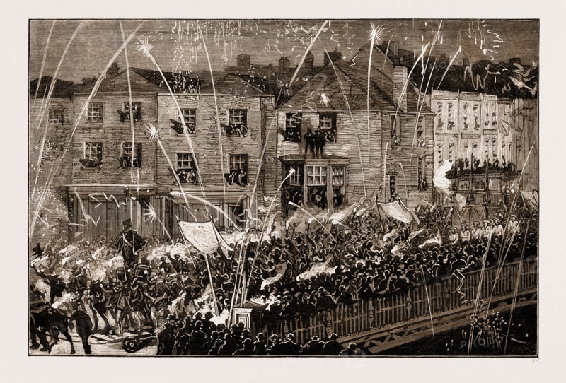 THE GUY FAWKES CELEBRATION AT BRIDGEWATER, UK, 1883