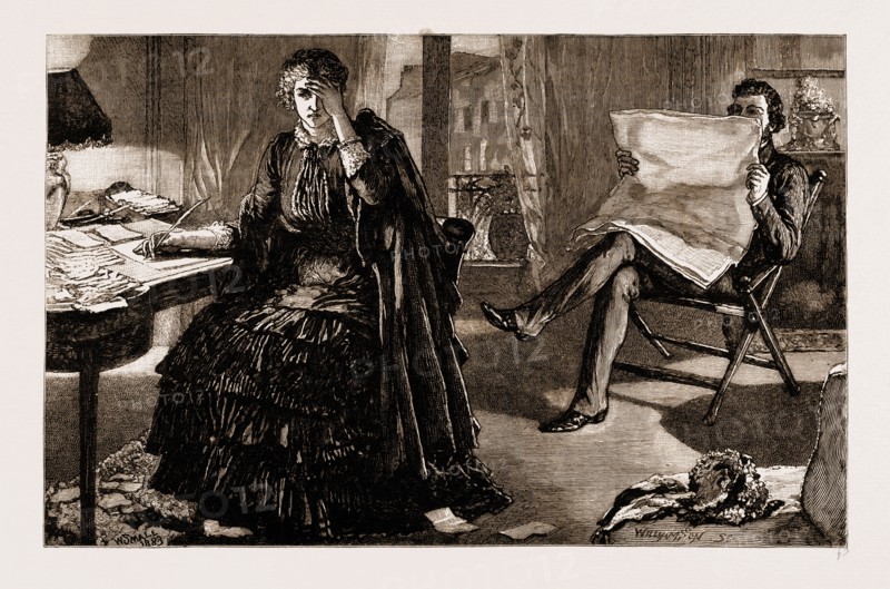 THIRLBY HALL, DRAWN BY WILLIAM SMALL, 1883; "Sit down and read the papers." I did as she bade me.