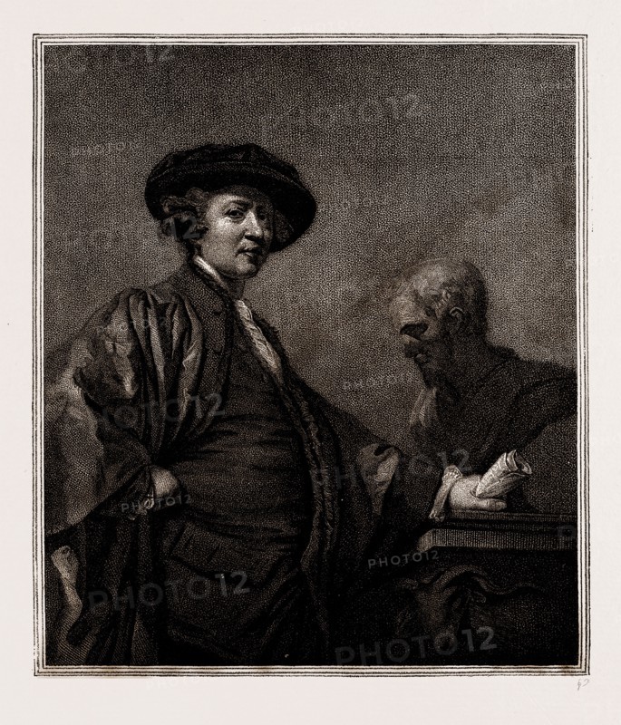 PORTRAIT OF SIR JOSHUA REYNOLDS, PAINTED BY HIMSELF, FOR THE COUNCIL ROOM OF THE ROYAL ACADEMY, LONDON, UK, 1886