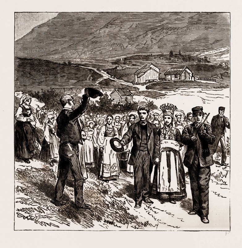 A WEDDING PARTY, NORWAY, 1886