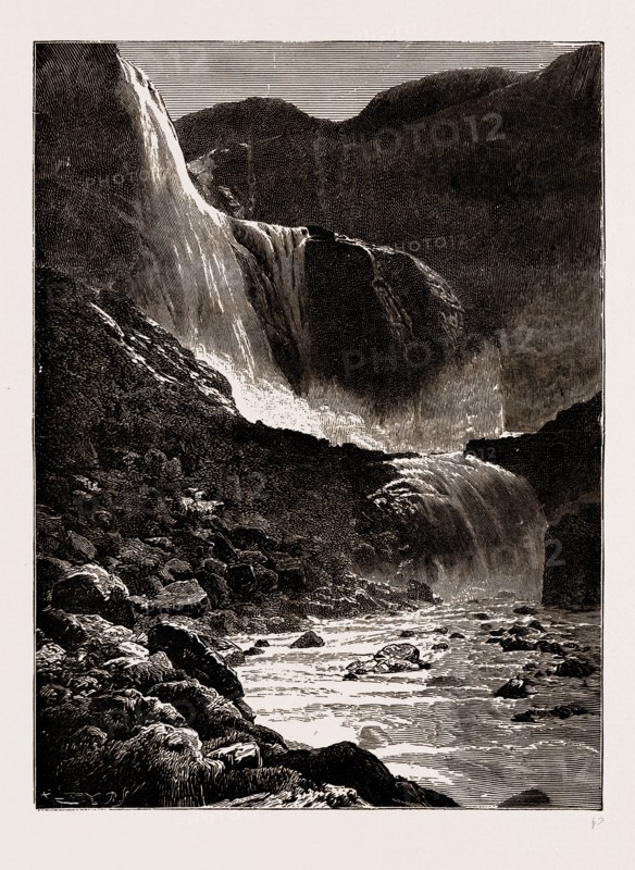 THE SKJAEGGEDALSFOS, HARDANGER, NORWAY, 1886
