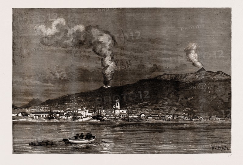 THE RECENT ERUPTION OF MOUNT ETNA, SICILY, ITALY, 1886: A VIEW OF THE NEW CRATER
