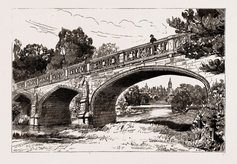 EATON HALL: THE HALL, SEEN THROUGH SAIGHTON BRIDGE, UK, 1886