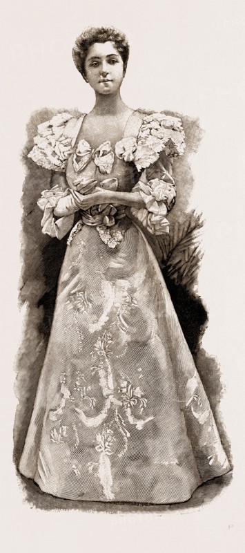A HANDSOME DINNER DRESS, FASHION, 1897
