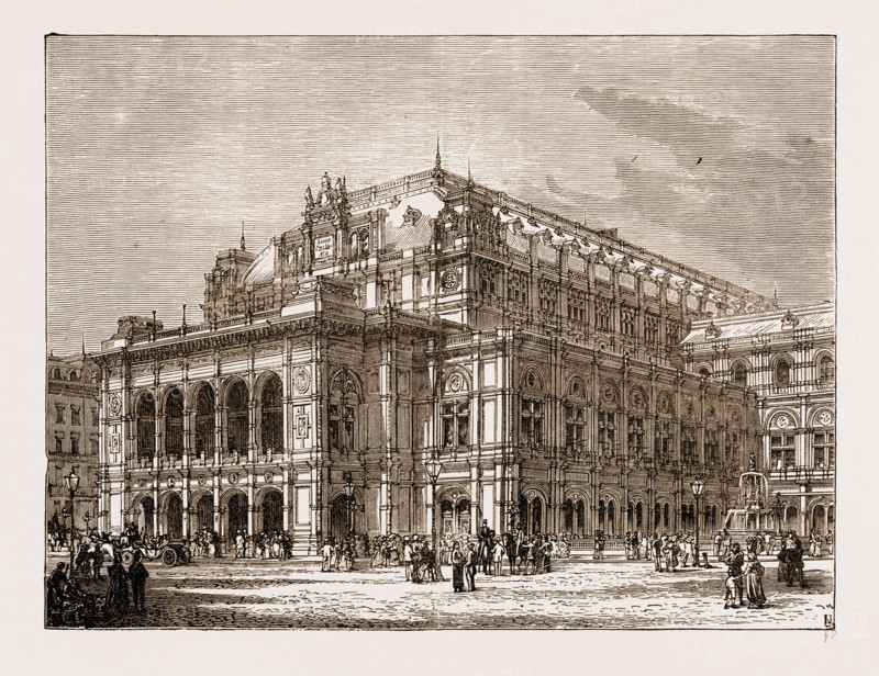 THE OPERA HOUSE, VIENNA AUSTRIA 1873