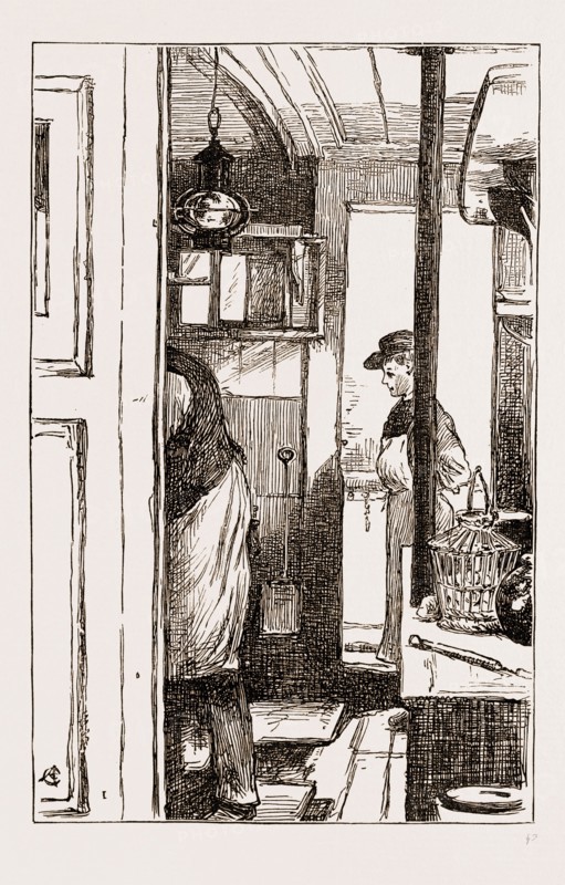 I. THE COOK'S GALLEY ON THE ANTWERP BOAT "PACIFIC ", ENGRAVING 1873