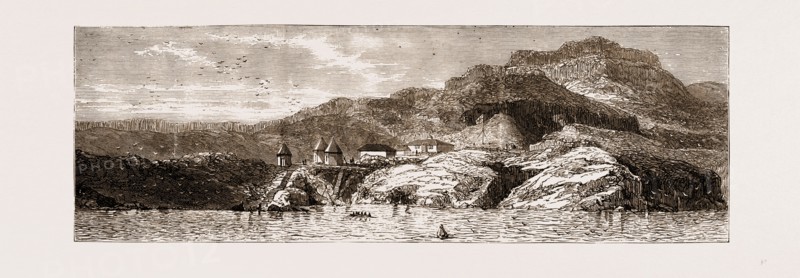 KERGUELEN ISLAND, THE TRANSIT OF VENUS: PRIMARY ENGLISH STATION, OBSERVATORY BAY, ROYAL SOUND, 1875