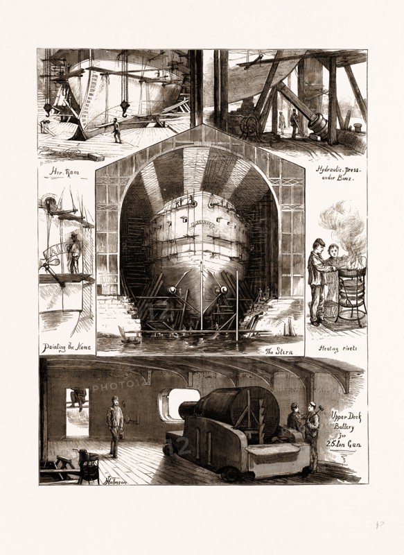 LAUNCH OF THE NEW IRONCLAD "ALEXANDRA", 1875