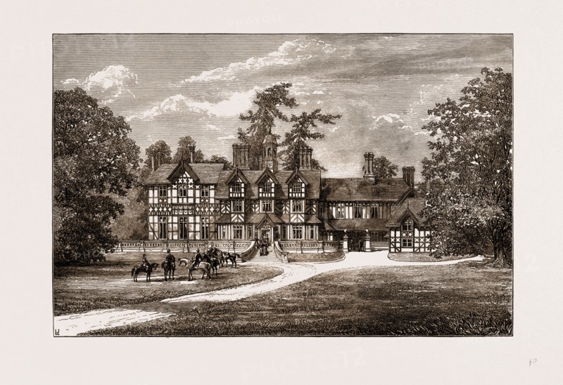 OLD COUNTRY SEATS, 1875: SEIGHFORD HALL, STAFFORDSHIRE, UK