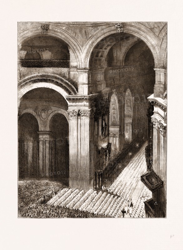 FESTIVAL OF THE LONDON GREGORIAN CHORAL ASSOCIATION IN ST. PAUL'S CATHEDRAL, LONDON, UK, 1875