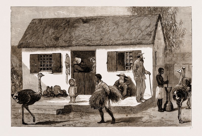THE REBELLION IN THE TRANSVAAL, SOUTH AFRICA, 1881: Exterior of a Boer's House.