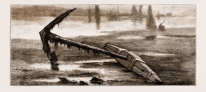 A RELIC OF THE FRANKLIN ARCTIC EXPEDITION: ANCHOR BELONGING TO H.M.S. "TERROR" RECENTLY FOUND NEAR THE NORE, 1881