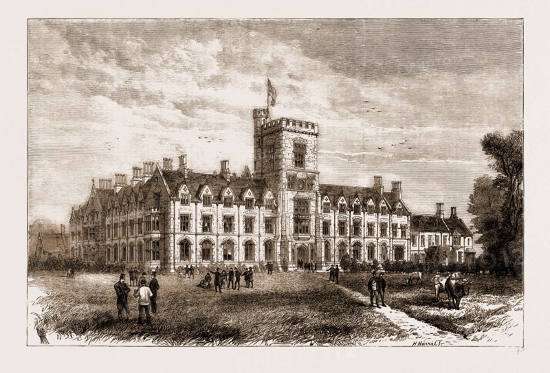 THE ROYAL AGRICULTURAL COLLEGE, CIRENCESTER, SOUTH FRONT, UK, 1881