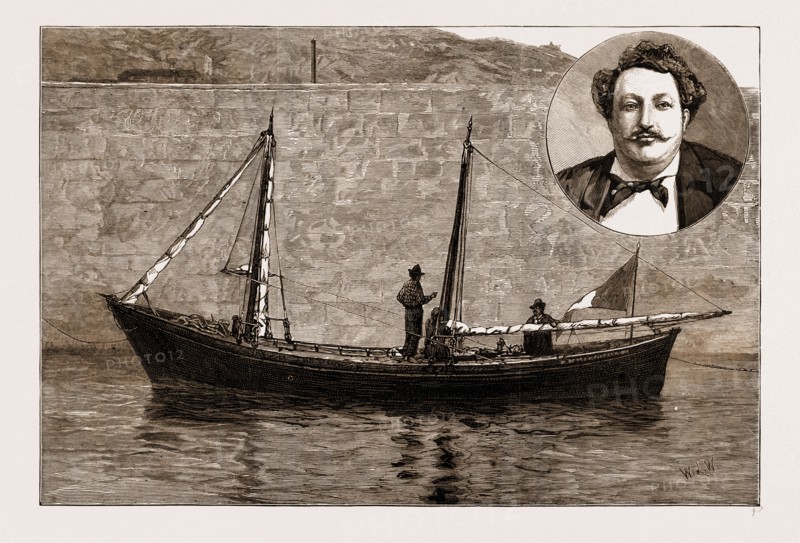 THE ITALIAN MINIATURE SCHOONER "LEONE DI CAPRERA," WHICH HAS RECENTLY CROSSED THE ATLANTIC, VINCENTE FONDACARO (CAPTAIN), 1881