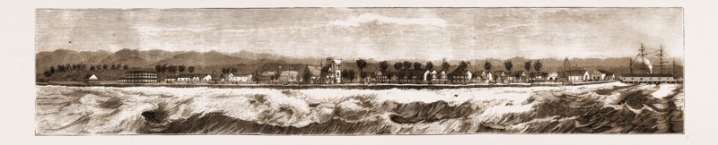 THE PROPOSED PANAMA CANAL, 1881: VIEW OF COLON, OR ASPINWALL, THE TERMINUS OF THE INTER-OCEANIC RAILWAY