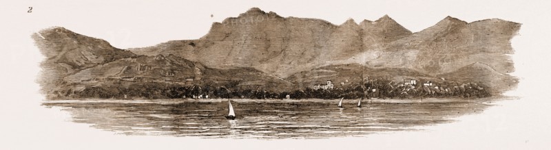 THE EARTHQUAKE AT SCIO, 1881: East Coast of the Island: Showing the Subsidence from Former Earthquakes.
