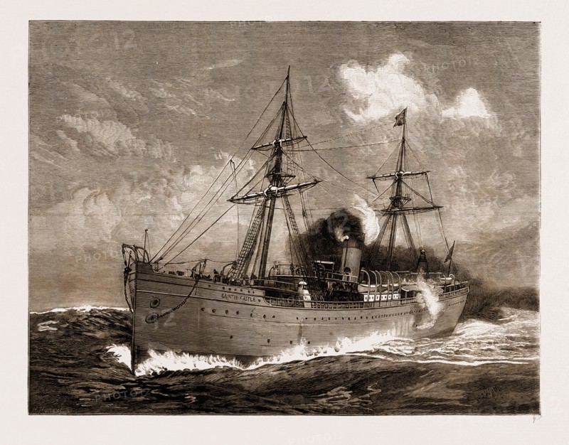 THE "GARTH CASTLE," NEW STEAMER OF THE CASTLE LINE OF SOUTH AFRICAN MAIL PACKETS, 1881