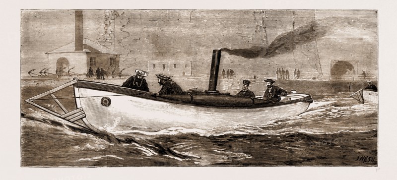 TORPEDO PRACTICE: JUMPING A BOOM, 1881