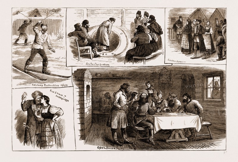 EASTERTIDE IN RUSSIA, AT A VILLAGE NEAR GATSCHINA, WHERE THE CZAR RESIDES, 1881
