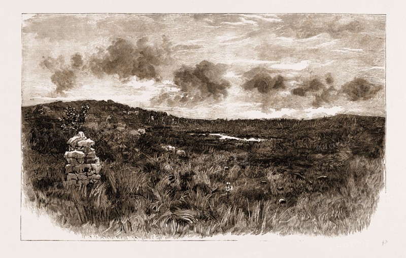 THE RISING IN THE TRANSVAAL, SOUTH AFRICA: AFTER THE BATTLE: SUMMIT OF MAJUBA MOUNTAIN, SHOWING POSITIONS OF BRITISH TROOPS AND BOERS DURING THE LAST TEN MINUTES OF THE FIGHT ON FEBRUARY 27, 1881
