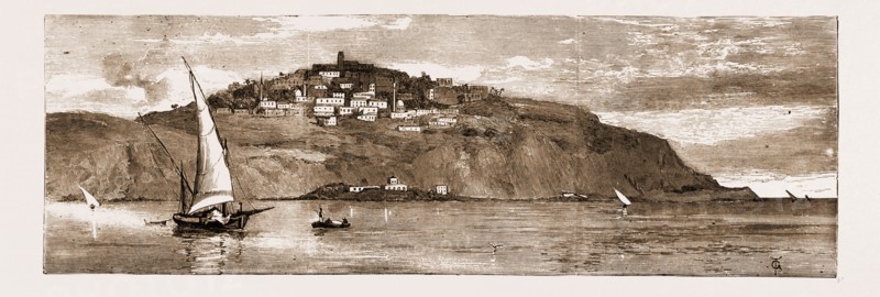 THE FRENCH OCCUPATION OF TUNIS, 1881: THE VILLAGE OF SAUDI BOU SAID, SHOWING THE SITE OF ANCIENT CARTHAGE