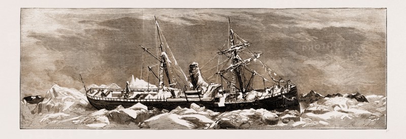 ICEBOUND IN THE BALTIC: THE STEAMER "WEST STANLEY" AFTER A WESTERLY GALE, 1881