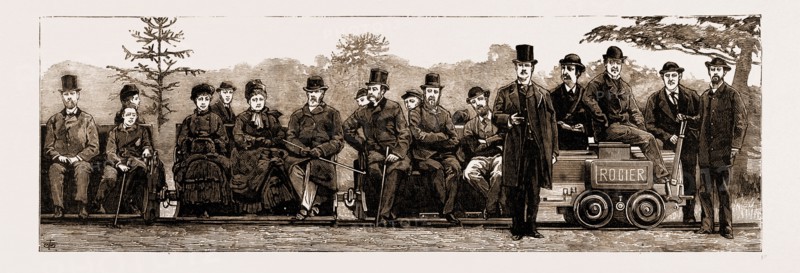 THE ELECTRIC RAILWAY AT THE CRYSTAL PALACE, UK, 1881