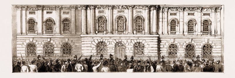 THE FENIAN OUTRAGE AT LIVERPOOL, UK, 1881: THE TOWN HALL AFTER THE EXPLOSION